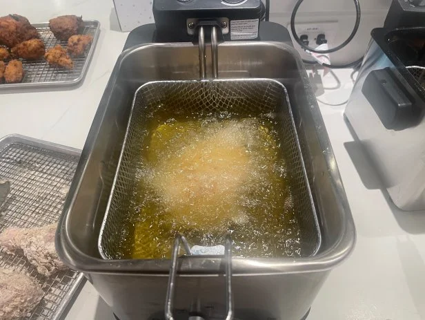 Restaurant deep fryer in a commercial kitchen in Los Angeles