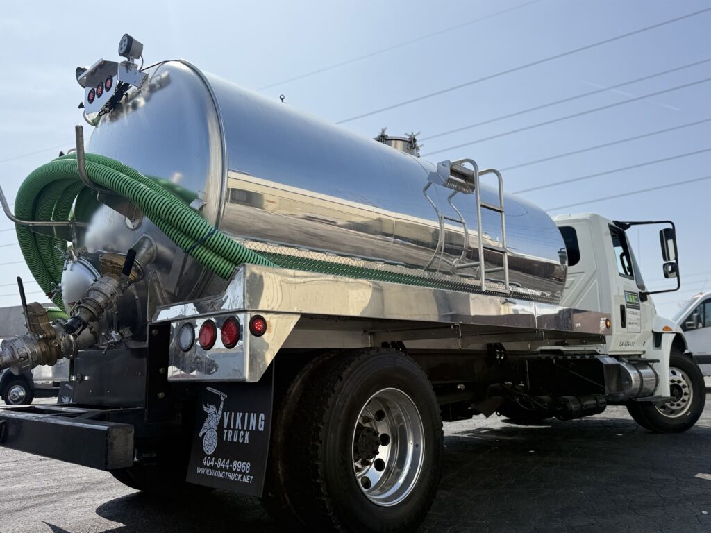 The Grease Company service truck after used cooking oil pickup in San Bernardino