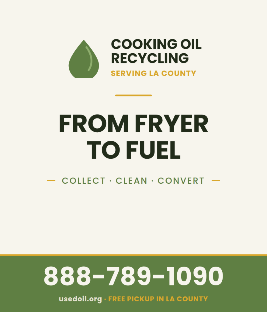 used cooking oil recycling poster